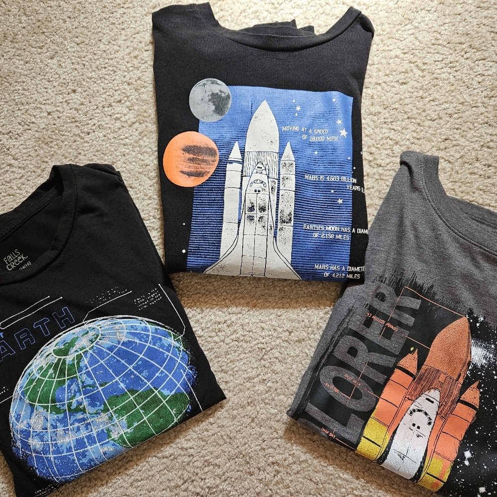 Boys space shirts